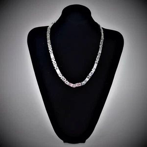 Collar de plata de joyería de acero inoxidable para hombres y mujeres moda - Imagen 1 de 1