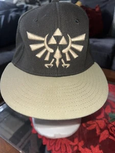 Nintendo Legend Of Zelda Hat Twilight Princess Logo 2011 Black Tan One Size - Picture 1 of 4