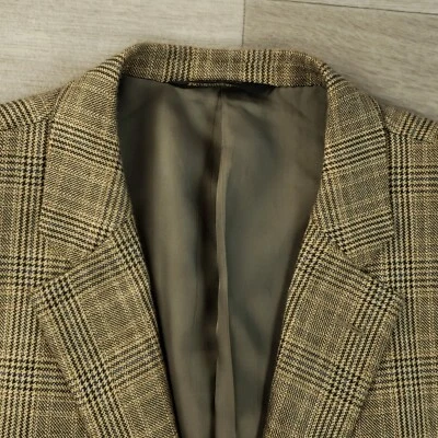 Blazer de cachemir John W Nordstrom Loro Piana para hombre 46L dos botones ventilación única a cuadros Foto 1 de 4