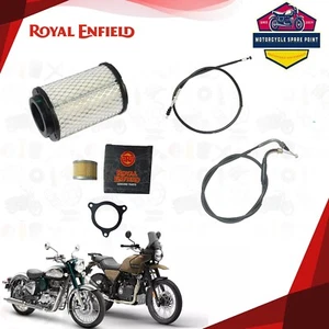 Genuine Royal Enfield Clutch &Throttle Cable/Air Filter/Oil Filter Himalayan 411 - Picture 1 of 5