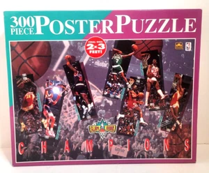 VTG 1993 Slam Dunk Champions Poster Puzzle 300 Pc 2'x3' Jordan Webb Nance New! - Picture 1 of 15