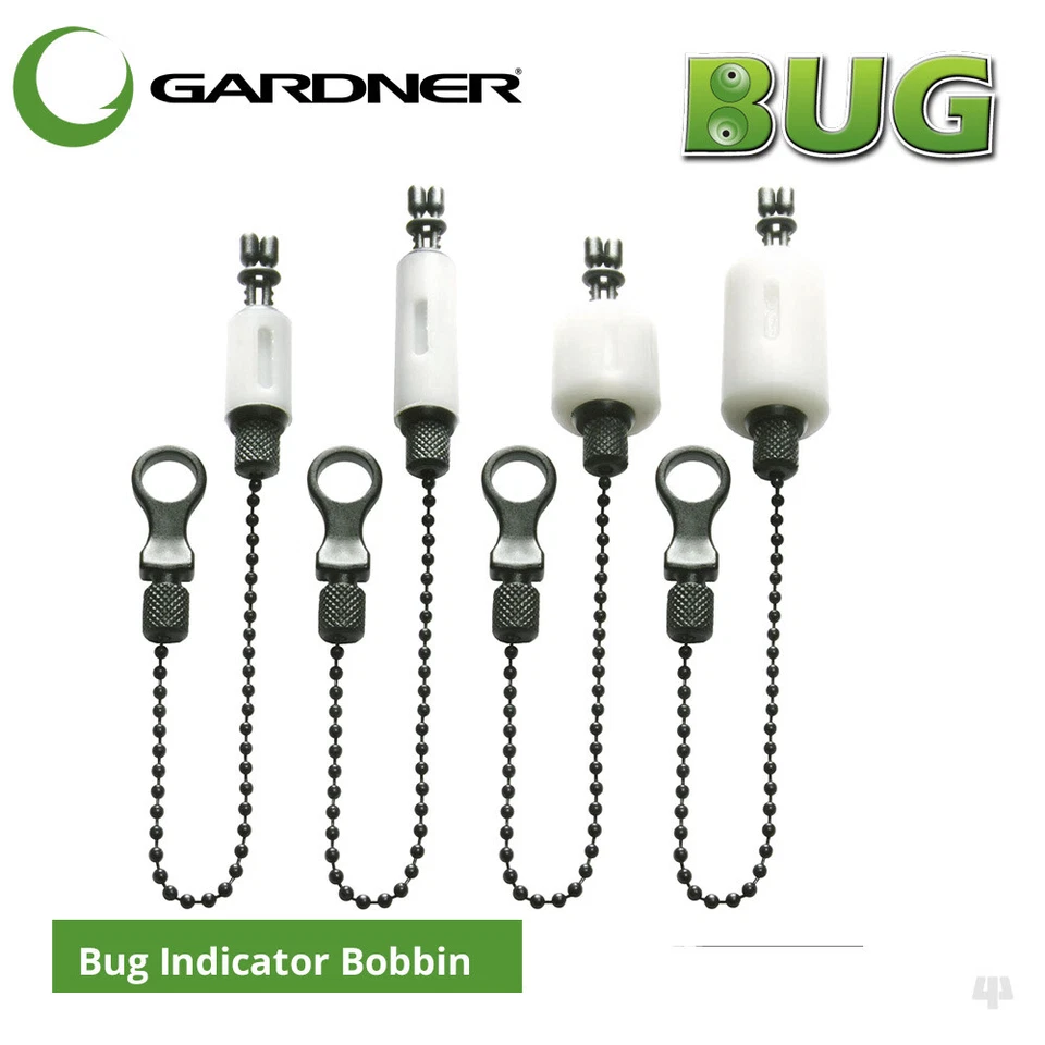 Gardner Tackle Bug Bite Indicators White - Carp Barbel Coarse Fishing Bobbins - Image 1 of 1
