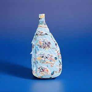 Vera Bradley Essential Large Quilted Sling Backpack BEACH TREASURES RV$79 - Picture 1 of 14