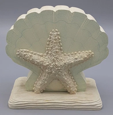 Starfish Beach HALLMARK Message Memo Pad Holder Seashell Paper Resin Material - Image 1 of 4
