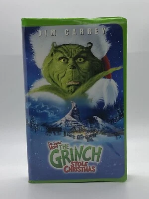 HOW THE GRINCH STOLE CHRISTMAS 2001 VHS Clamshell Jim Carrey Classic Holiday - Image 1 of 3