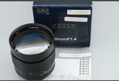 [Mint in Box] Contax Carl Zeiss Planar T* 85mm F1.4 MMJ Lens CY From JAPAN - Image 1 of 4