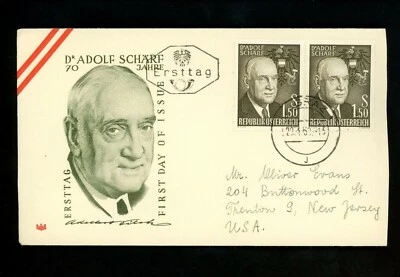 Postal History Austria FDC #651 President Adolf Scharf 1960 - Image 1 of 2