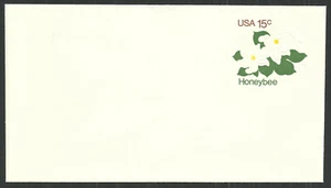 Sobre estampado de abeja italiana Scott U599, los 15 centavos 1980 - entero sin usar - Imagen 1 de 1
