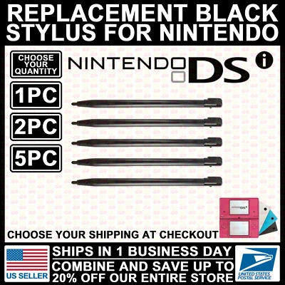 Lápiz óptico para Nintendo Original DSi Negro Plástico Pluma de repuesto "DSi" NDSi Foto 1 de 4
