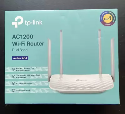 TP-Link AC1200 WiFi Router Archer A54 Dual Band Wireless Internet Router, 4 x... - Image 1 of 4