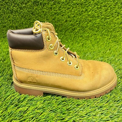 Timberland Premium 6 pulgadas Niños Talla 1Y Marrón Botas Atléticas Impermeables Zapatos Foto 1 de 4