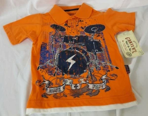 Camisa naranja Carters para niños 2T Rock Fest 100 % algodón - Imagen 1 de 10