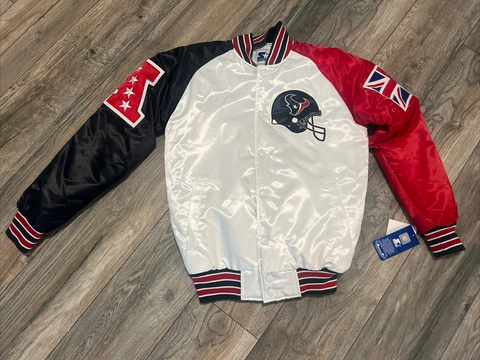 Nwt’s Starter Houston Texans Satin Jacket Men’s S Brian Begley Key to London - Image 1 of 4