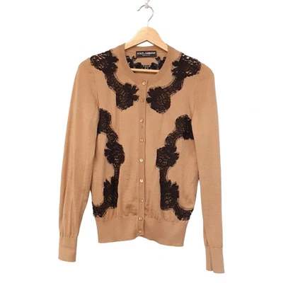 Auténtico cárdigan para mujer DOLCE&GABBANA - marrón claro negro Foto 1 de 4