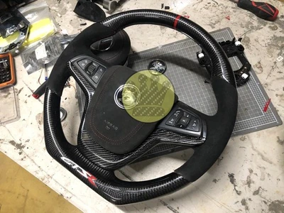 commodore vf carbon fiber steering wheel + airbag - custom maloo Hsv r8 paddle - Image 1 of 4