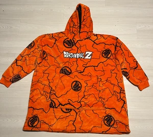 Dragon Ball Z Hoodie Unisex Size L-XL Orange Black Kame Kanji Blanket Oversized - Picture 1 of 13