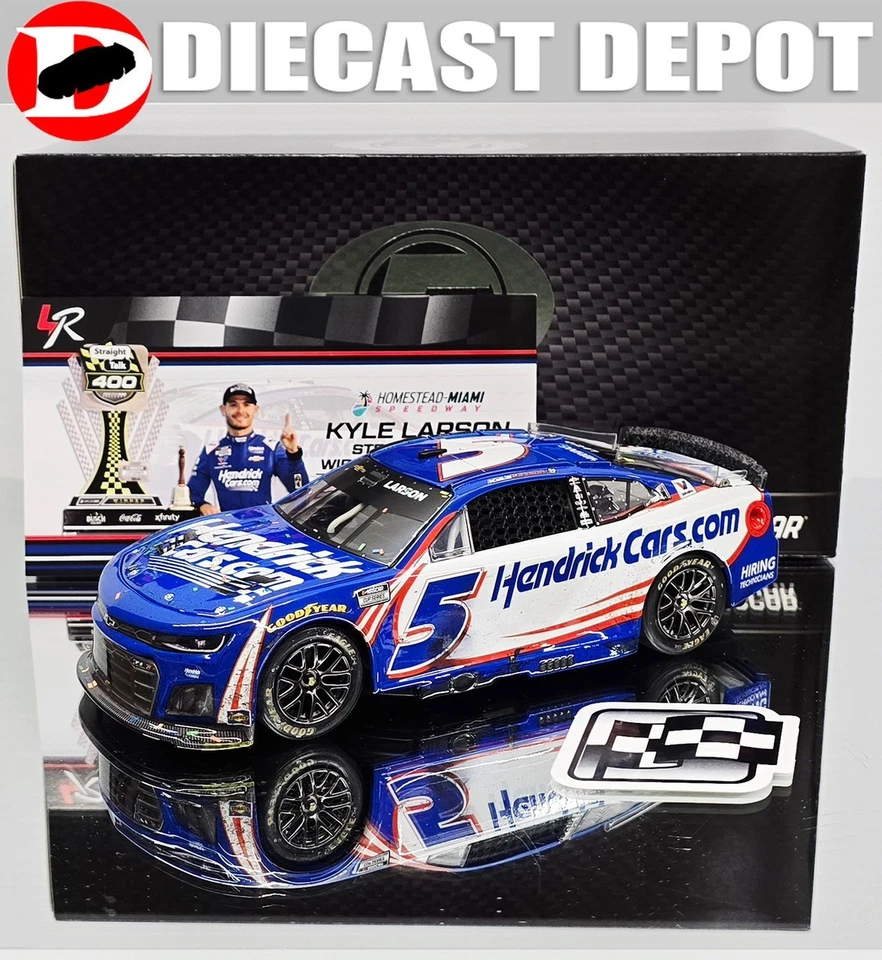 KYLE LARSON 2025 HOMESTEAD WIN RACED VERSION HENDRICKCARS.COM 1/24 ELITE DIECAST - Image 1 of 4