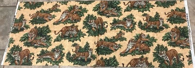 Animal Tiger Print Cotton Printed Fabric 1/2 Yard  45” Wide - Image 1 of 3