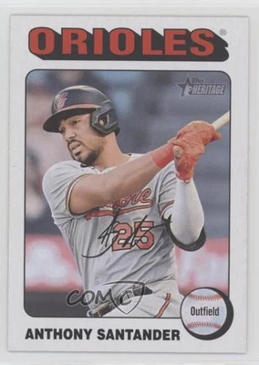 2024 Topps Heritage Short Print White Border Anthony Santander #9 - Image 1 of 2