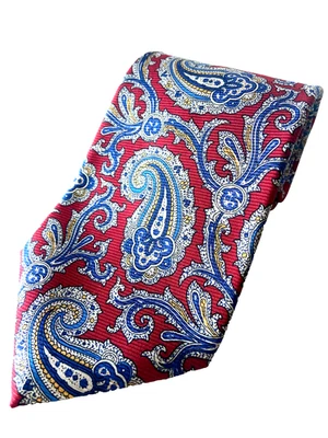 Corbata Ralph Lauren Tejida Patrón Paisley 100% Seda Hecha en EE. UU. 57 x 3,75 Foto 1 de 4