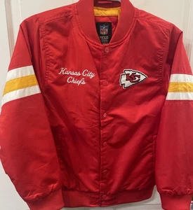 Kansas City Chiefs NFL Ultra Game Satin Bomber Jacket Red Sz YL(14/16) or ADU SM - Picture 1 of 8