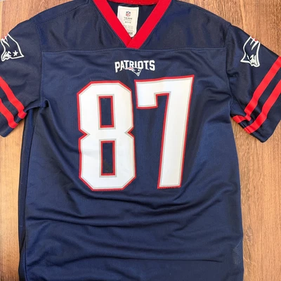 Ropa del equipo de la NFL Gronkowski #87 New England Patriots camiseta juvenil grande 10/12 Foto 1 de 4