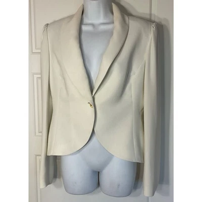 Blazer Bloomingdales Crema Forrado de un solo botón 10 Foto 1 de 4