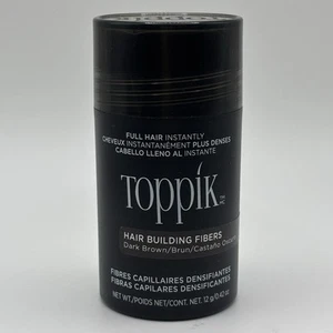 Toppik Hair Building Fibers - Dark Brown Shade for Men & Women 12g/0.42oz | New - Picture 1 of 3