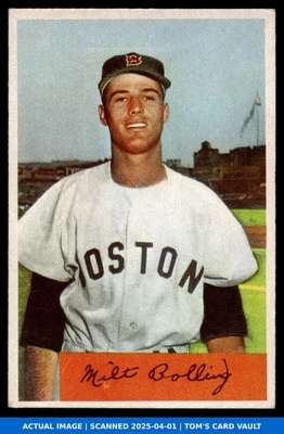 1954 Bowman #130 MILT BOLLING Boston Red Sox VG - Image 1 of 2