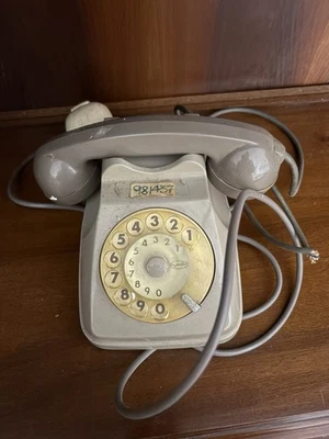 TELEFONO A ROTELLA GRIGIO SIP VINTAGE ANNI '70 '80 - Immagine 1 di 2