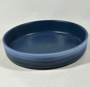 Japanese Ikebana Suiban Round Blue 31cm/12.2" Pottery Flower Arrangement Pot - Picture 1 of 5