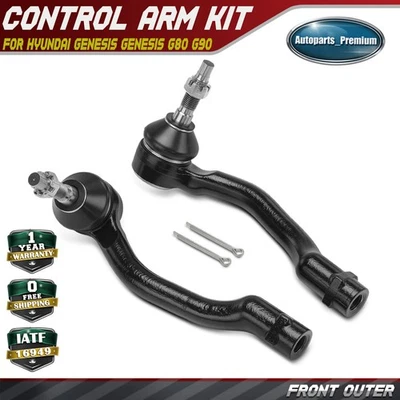 Extremo de barra de amarre exterior para conductor y pasajero delantero 2 piezas para Hyundai Genesis G80 Foto 1 de 4