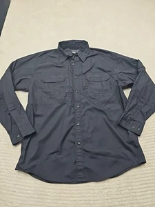 5.11 Tactical Shirt Mens Large Regular Blue Tact Lite Rip Stop Long Sleeve - Picture 1 of 6
