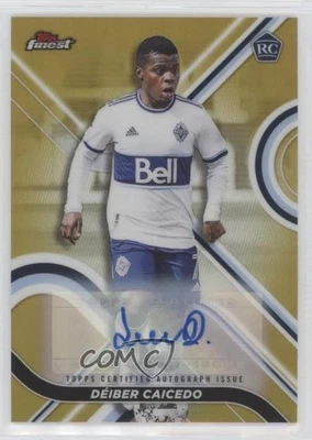 2022 Topps Finest MLS Gold Refractor /50 Deiber Caicedo Déiber Rookie Auto RC - Image 1 of 2