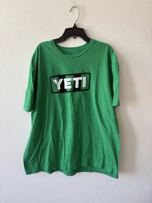 Camiseta gráfica Yeti Coolers para hombre manga corta verde 100 % algodón, talla XL Foto 1 de 3