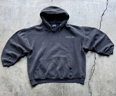 Винтажная черная выцветшая состаренная толстовка с капюшоном Southpole Y2K Skater 90-е мужская размер XL - Изображение 1 из 4