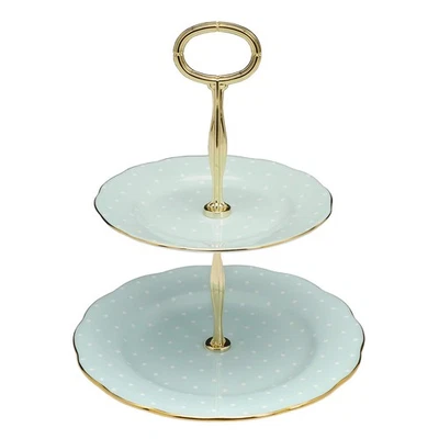 Royal Albert Polka Rose Cake Stand Two-Tier