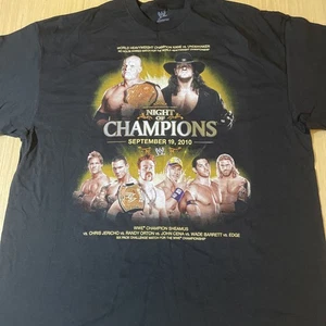 WWE night of champions September 19, 2010 2X black T-shirt Double-Sided NOS - Picture 1 of 6