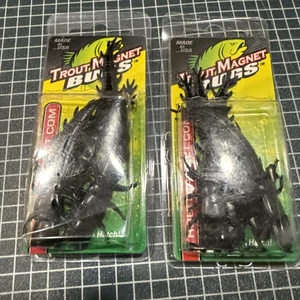 2 Packungen Forellen Magnet Käfer groß Hellgrammite Köder 4 Kunststoffe 2 Jigs pro Packung - Bild 1 von 5