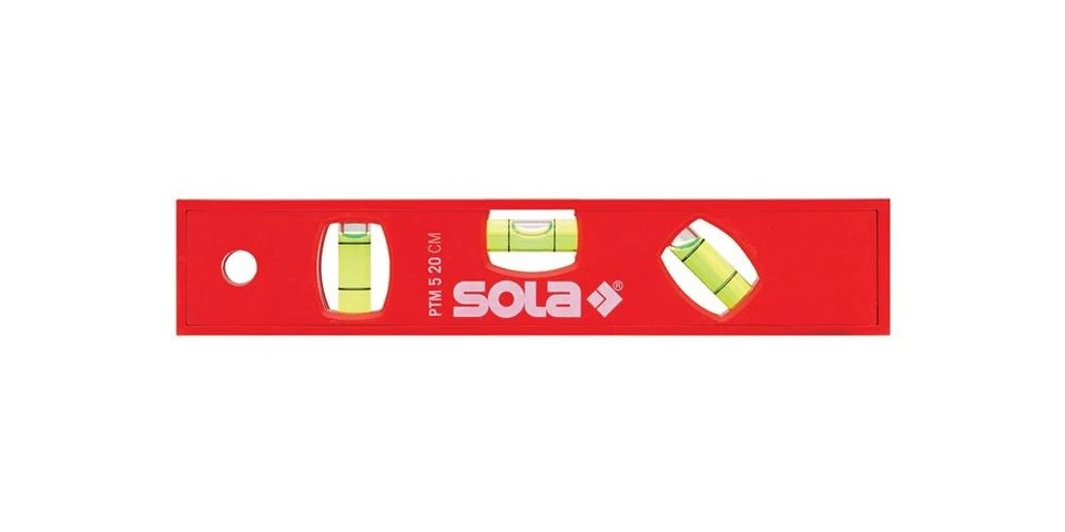 sola Torpedowasserwaage PTM 5 20 cm ABS Kunststoff rot 1,50 mm/m Magnet - Bild 1 von 1