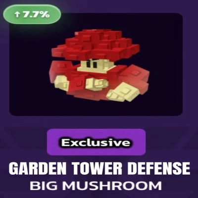 Roblox Garden Tower Defense - Big Mushroom Unit, Cheapest! Instant Delivery!
