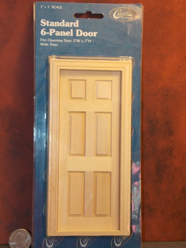 3 Vintage Classics Handley Dollhouse 6 Panel Interior Door 6007 76007