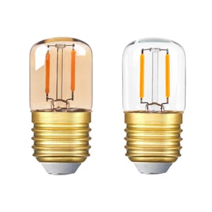 2x T28 E27 1W LED Nachtlichter Glühbirne Dekorative Lichter Mini Edison Lampe - Picture 1 of 11