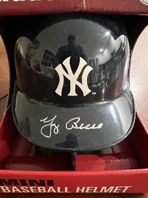 Yogi Berra Signed Mini Helmet New York Yankees HOFer Autograph - Image 1 of 3