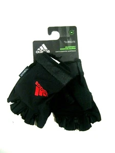 Adidas Women's Adjustable Essential Gloves Half Finger Size M L Black Red or Blu - Picture 1 of 9
