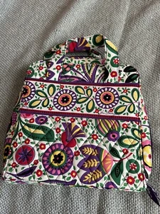 Vera Bradley Bright  Pink Purple Retired Tech Organizer Mesh Pockets Travel - Picture 1 of 5