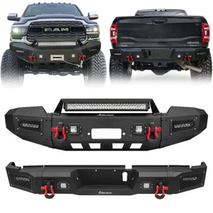 For 2019-2023 Dodge RAM 2500/3500 Steel Front/Rear Bumper w/Winch Plate & Lights - Picture 1 of 15