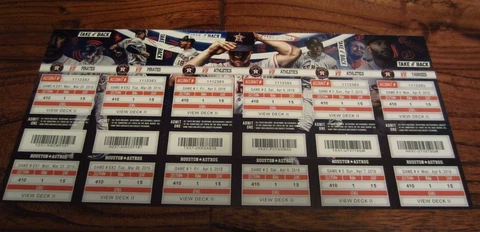 2019 Astros Full Un Used Season Ticket YOU PICK Game Altuve Verlander Bregman Cover
