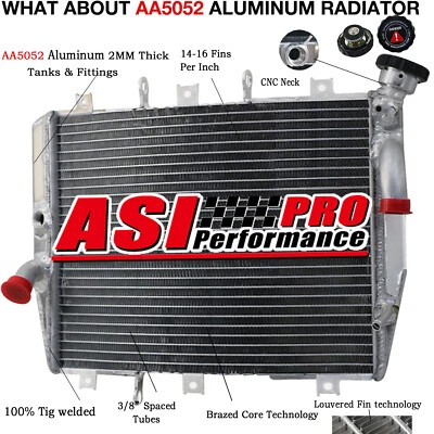 Radiador de aluminio para motocicleta Kawasaki Ninja ZX-6R/ZZR600 1998-2002 2005-2008 Foto 1 de 4