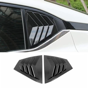 For Nissan Sentra 2020-2024 Carbon Fiber Window Louvers Rear Vent Cover Trim - Picture 1 of 7